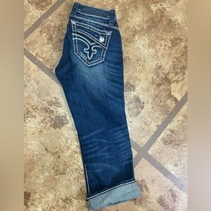 ❤️ Rock Revival Johanna Size 26 Capri stretch summer spring casual vacation